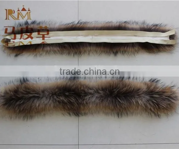2016 New Arrival Fur Strips Women Men Jacket 70cm Detachable Raccoon Fur Trim For Hood photo-4