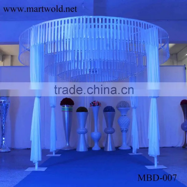 Beautiful 4 m Height White Round Shape Fabric Wedding Mandap Decoration for Wedding Decoration Supplies in Guangzhou MBD-007 photo-5