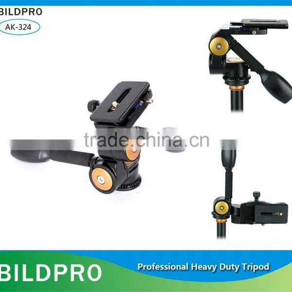BILDPRO 1.8m Professional Tripod Head Duty Stand DV Tripod 360 Fluid Pan Head photo-5