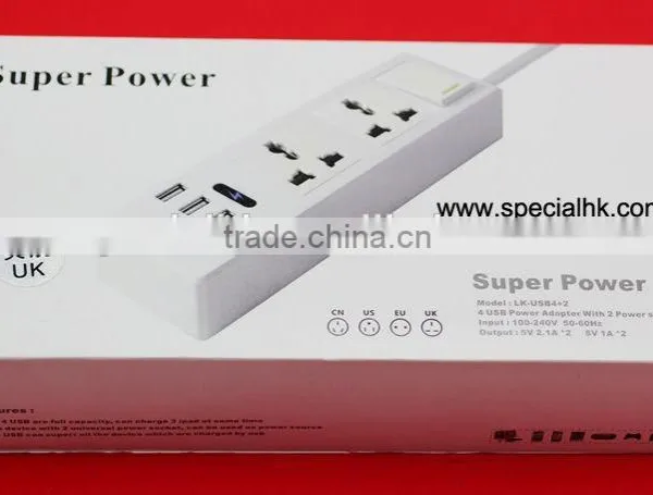 2015 New Product 4 USB Port Electtial Extension Socket OEM Accepted photo-2