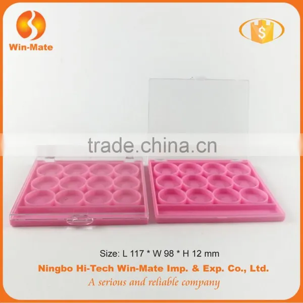 New Arrival Plastic Pink 12 Color 117*98*12 Cosmetic Packaging Eyeshadow Make-up Case photo-4