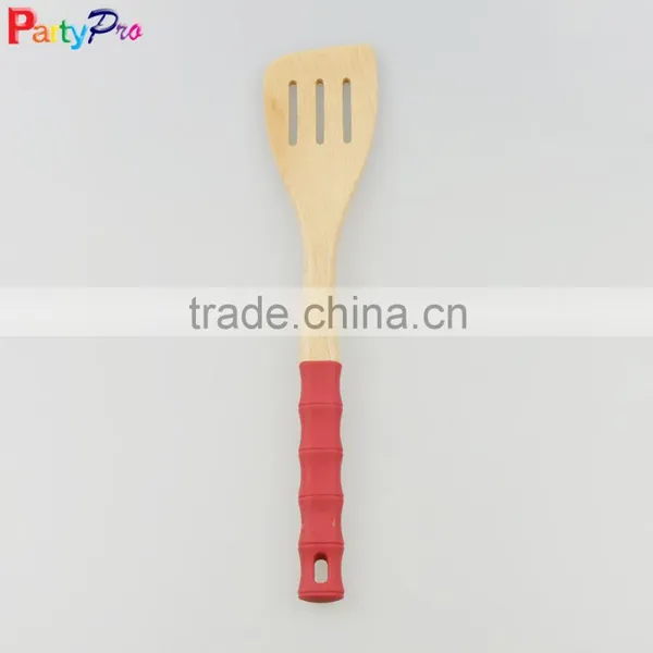 2016 China New Products Beach Wood Kitchen Utensil With Silicone Grip photo-3