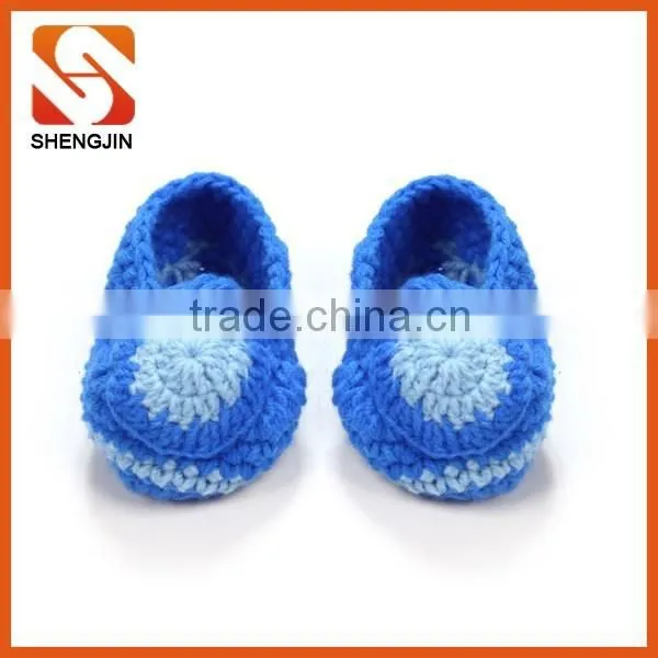 Wholesale Handmade Newborn Baby Knitted Wool Shoes photo-2