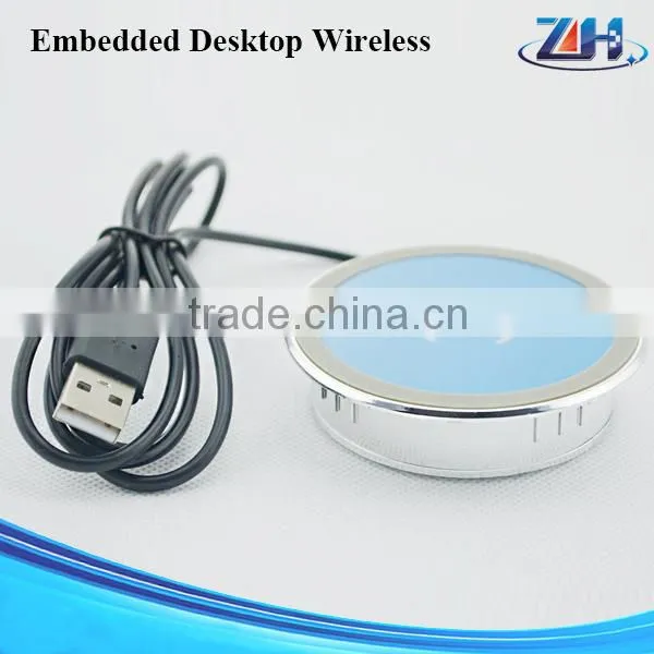 Hot Embedded Furniture TX Module Qi Wireless Charger Charging Pad for Table Desk Easy Installation With Retail Packaging
