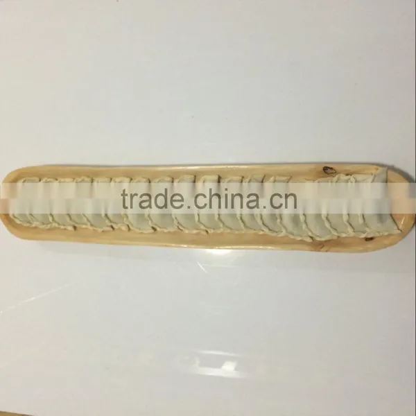 Handly Carved Wooden Cheese Platter Serving Board Fruit Long Bowl photo-2