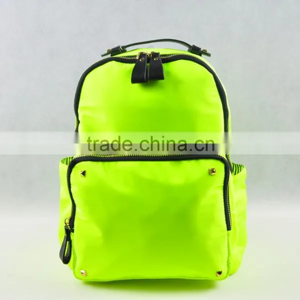 Fluorescent yellow backpack,camping backpack,pvc backpack