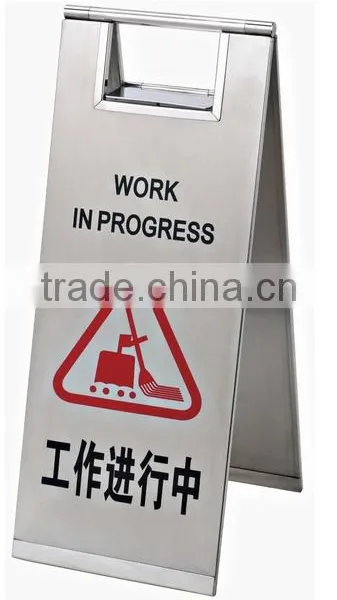 Stainless Steel Caution Floor Sign Stand