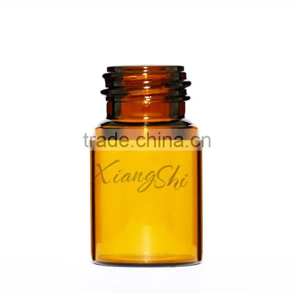 10ml 20ml Amber Round Vial Bottle With Inner and Black Cap photo-3