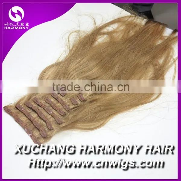 BEST QUALITY 18inch Straight Human Cheap Clip Hair Extension/clip in Hair Extension photo-3