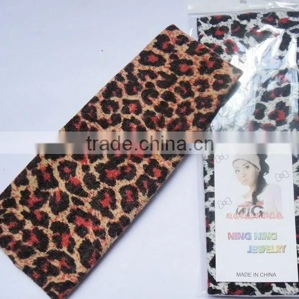 Leopard Wool Sports Stretchy Headbands Hair Band photo-4