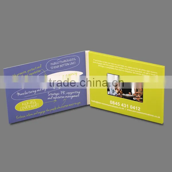 2016 the Newest Invitation Lcd Video Greeting Card,lcd Video Brochure Card photo-2
