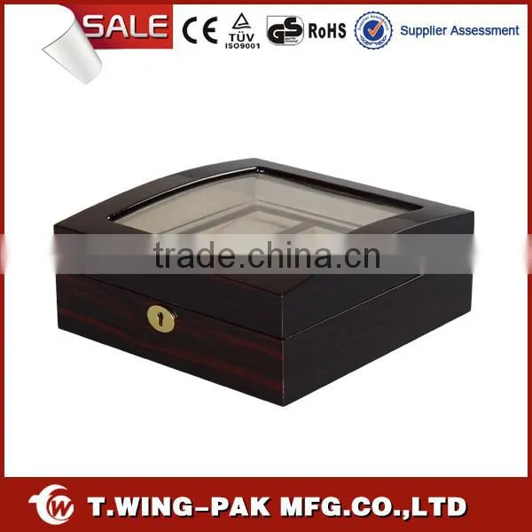 Wholesale Velvet Wooden Watch Box&case, China Made, for 6 Watches, Luxury Look, Window photo-6