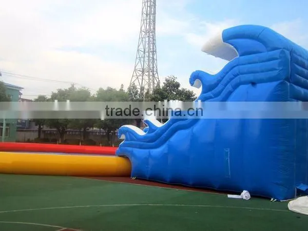 Inflatablewater Amusement Park Waterpark With Wave Slide in Stock photo-5