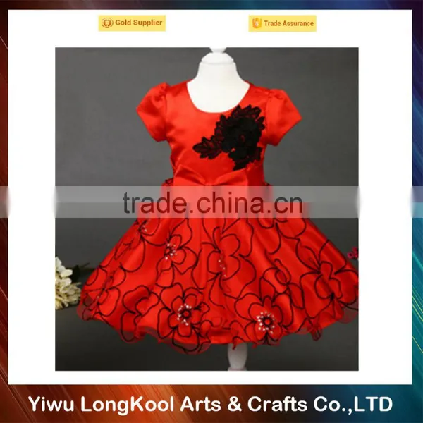 2016 Best Selling Cute Girls Princess Tutu Dress Bright Red Wedding Dress photo-4