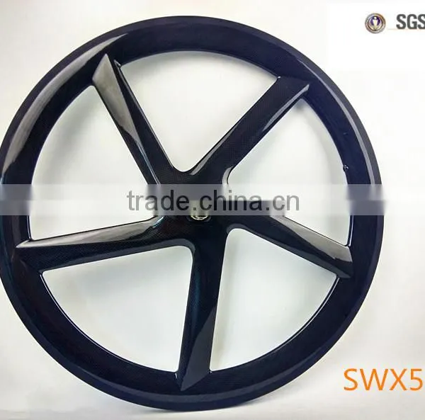 2016-2017 New carbon five spokes wheel on sale five spokes clincher front &rear