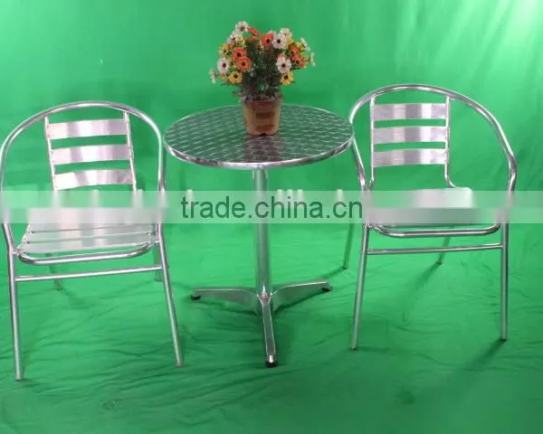 Cheap Restaurant Furniture Cast Aluminum Chair With Stainless Steel Table YC001 YT2 photo-3