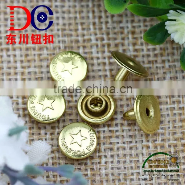 8mm Brass Metal Rivet Fashion Style Single Cap Jean Stud for Denim photo-5