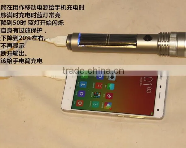 3W Strong Light Rechargeable High Power Led Solar Flashlight photo-3