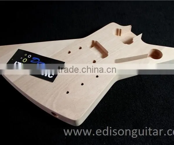 DIY Unfinished Electric Guitar Kits Solid Mahagany China Guitar Factory MX-012 photo-4