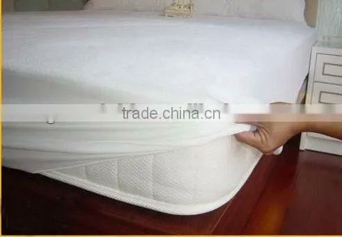 100% Terry Cotton Waterproof Mattress Protector/mattress Cover/mattress Pad for Hotel /home