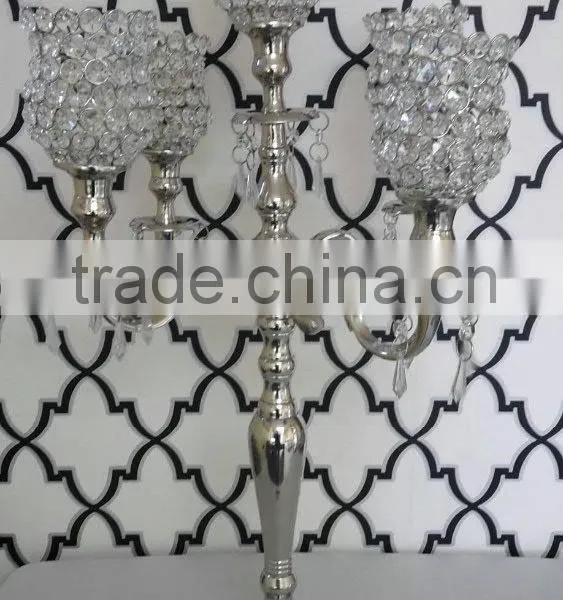 Silver Candelabra,gold Crystal Candelabra,whole Sale Wedding Black Candelabra photo-2