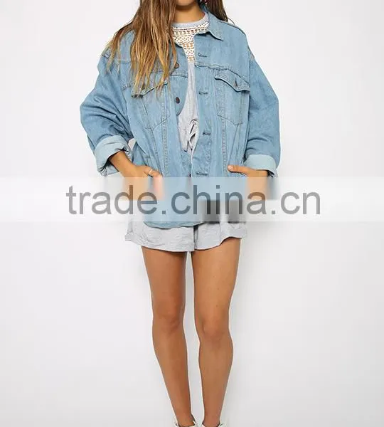 2016 Custom Made Clothing Manufacturers Women's Denim Jacket Quality Choice photo-2
