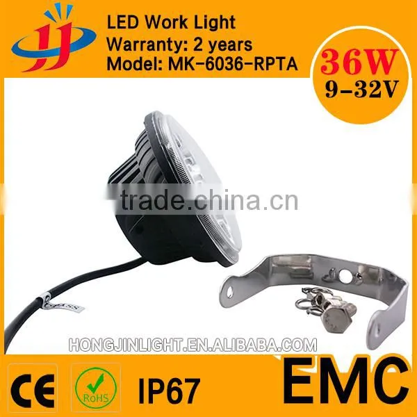 Round 6 Inch 36W High-low Beam 2700lm Truck 12v Led Tractor for Jeep Tractor Lamp Offroad LED Driving Light photo-3
