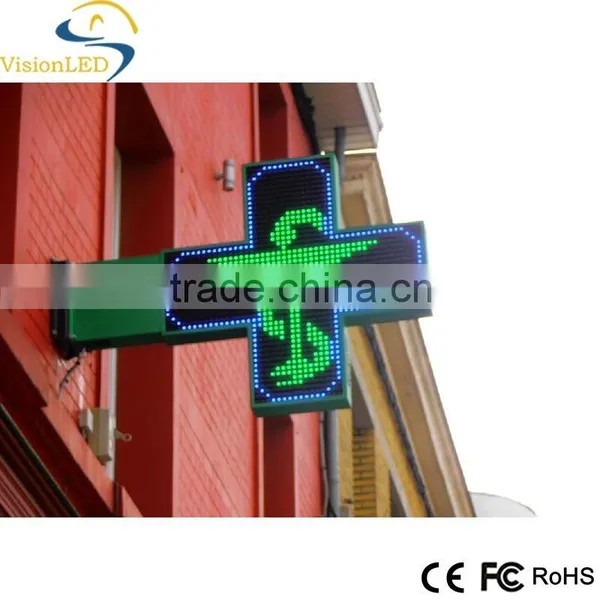 Green Led Pharmacy Cross display bus led display edit software message center
