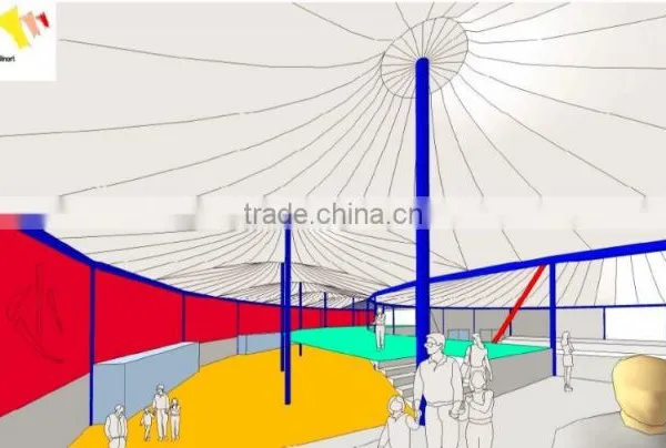 Tensile Fabric Architecture Design for Archaize Building Like Shaolin Temple in Beijing Chaoyang Park photo-6