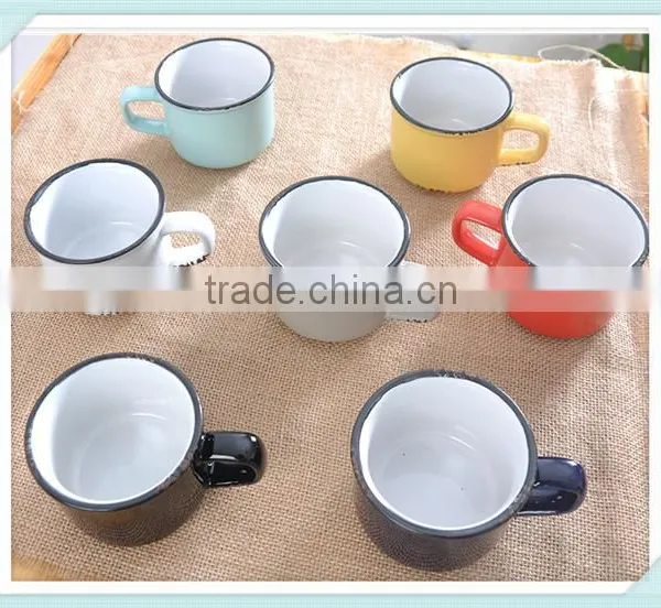 Porclain/ceramic Material Enamel Mug With Enamel Design in Enamel Style Mug photo-3