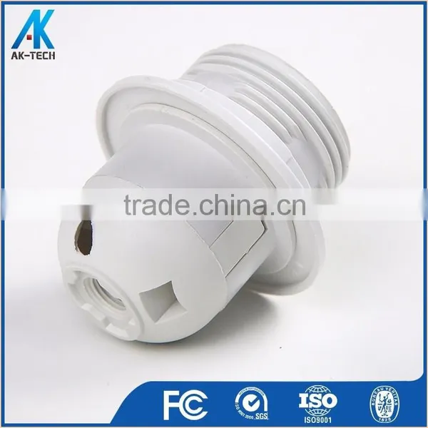E27 Plastic Lamp Bulb Holder , Black White Screw Lamp Socket photo-4