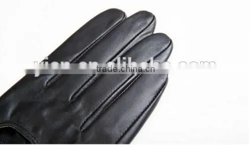 Black Leather Wholesale Gloves Fashion Ladies Wholesale Gloves photo-6