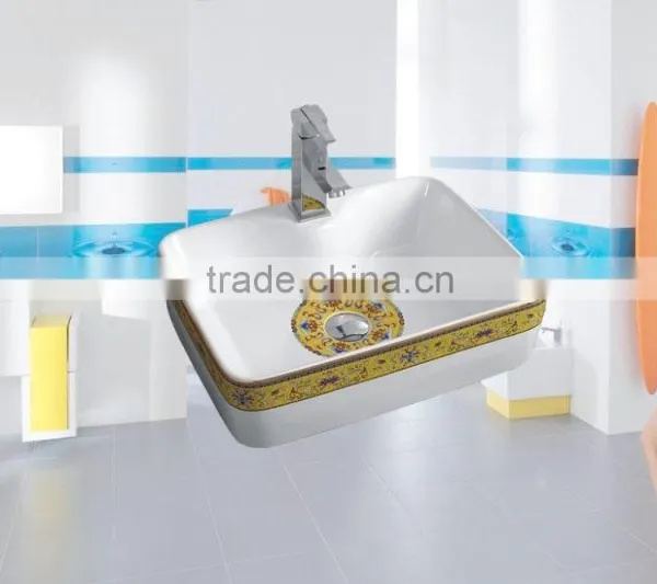 OEM Acceptable Bathroom Porcelain Bathroom Sink Chinese Style Fiber Wash Basins photo-2