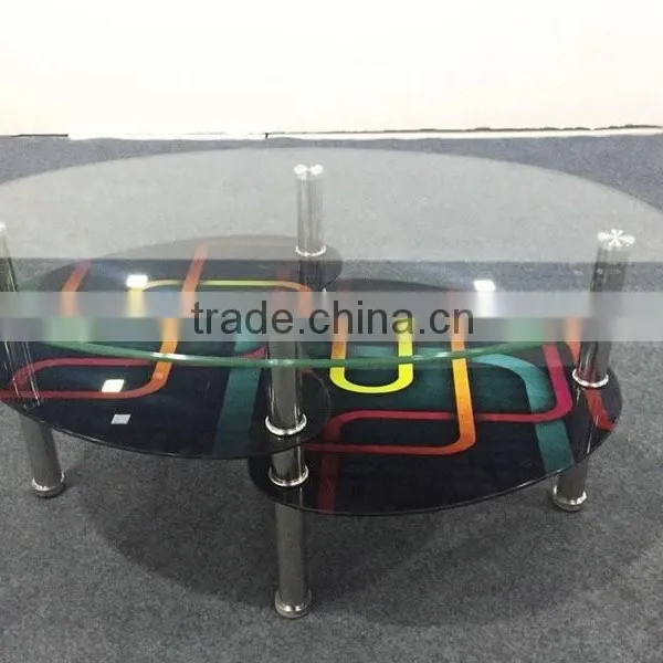 Morden New Design Oval Glass Coffee Table photo-2