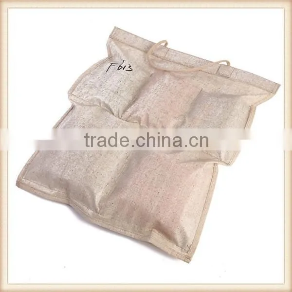 Jute Linen Wall Hanging Storage Bag photo-3