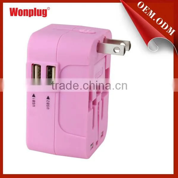 Multi-national Universal Travel Adapter With Dual USB Charging Ports photo-3