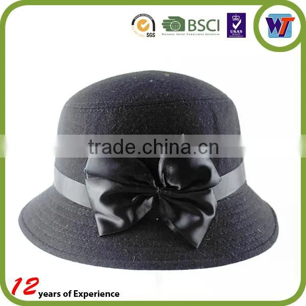 New Currents Design Wool Cap Felt Available Colourful Hats For Fashion Beautiful With Bowknot photo-4