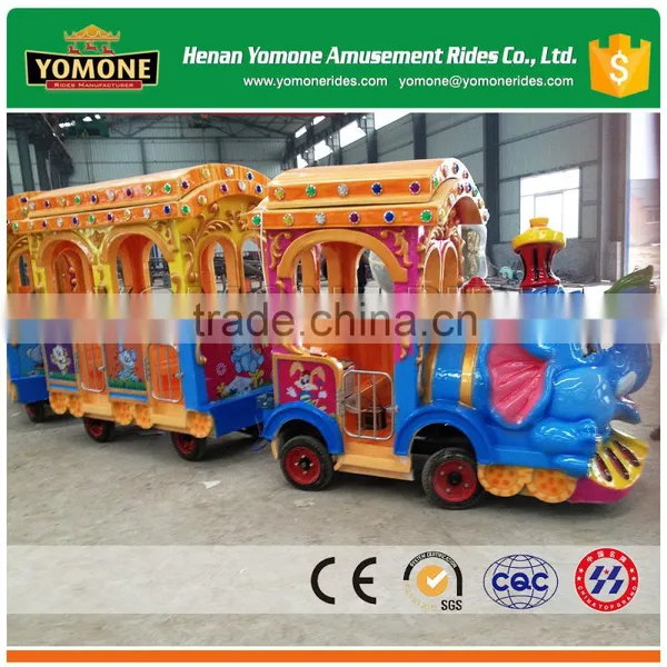 Cheap Amusement Park Train Ride Used Outdoor Playground Equipment Trackless Train for Sale photo-5