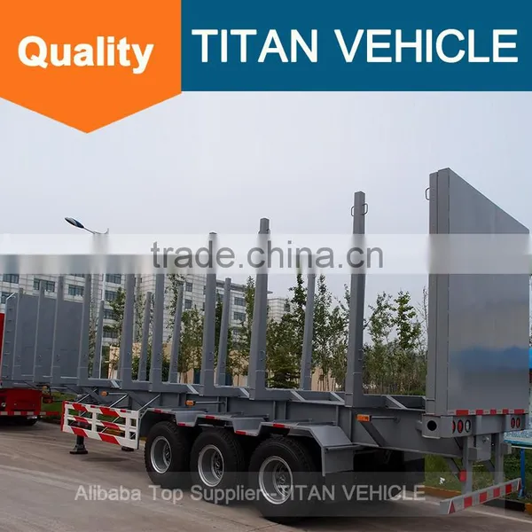 China New Timber Wood Semi Trailer Lumber Transport Vehicle for Sale photo-4