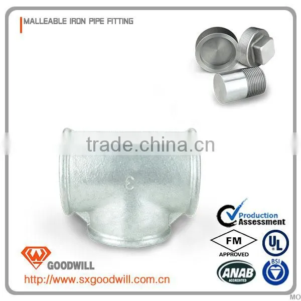 Galvanized Malleable Iron Equal Diameter Tee Water Pipe Joint Plumbing Pipe Fitting photo-4