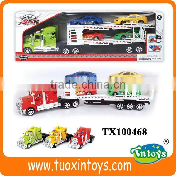 Friction Toy Container Truck, Container Truck Toy, Tractor Trailer Toy Trucks