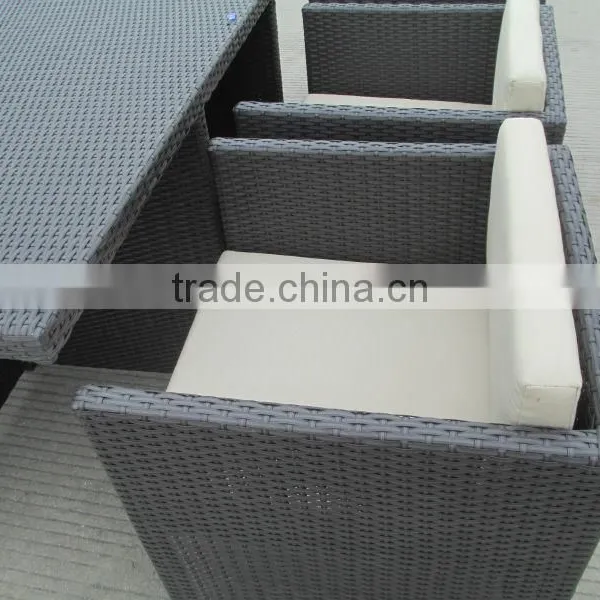 A - High-end Grey Rattan Wicker Furniture Dinning Set CF829-2 photo-5