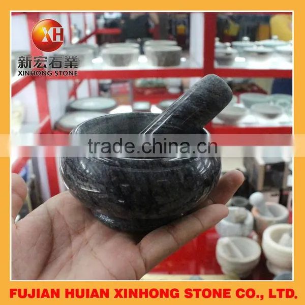 Natural Stone Mortar With Pestle for Fruit Paste Garlic Crusher Kicthenware photo-5