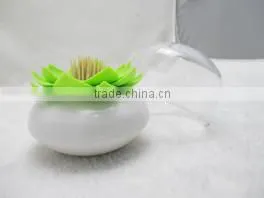 Household Plastic Color Eco-friendly Lotus Toothpick /cotton Bud Holder photo-2