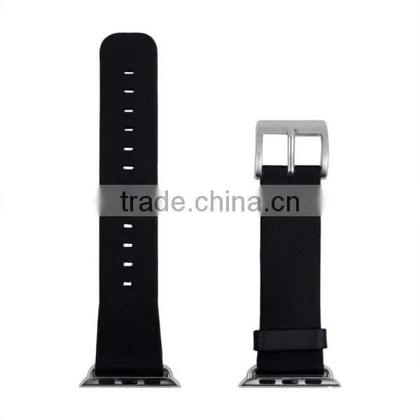 Quality Guaranteed Make To Order Imported Leather Fake Leather Watch Strap For Apple Watch Band photo-6