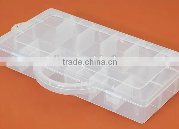 Rectangle Adjustable 13 Lattices Tranparent With Cover Jewellery Box photo-2