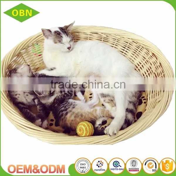 Wholesale Handmade Rattan Cat Basket Natural Wicker Dog Basket photo-2