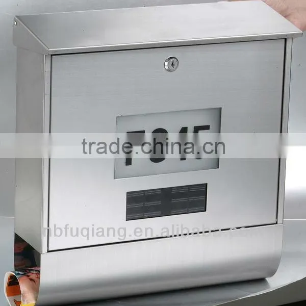 FQ-125 Modern Wall Mounted Stainless Steel House Numbers Mailbox Cast Aluminum Letterbox photo-3