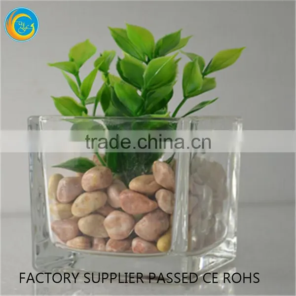 Square Antique Glass Vases Glass Vase Wholesale for Homedecoration photo-3