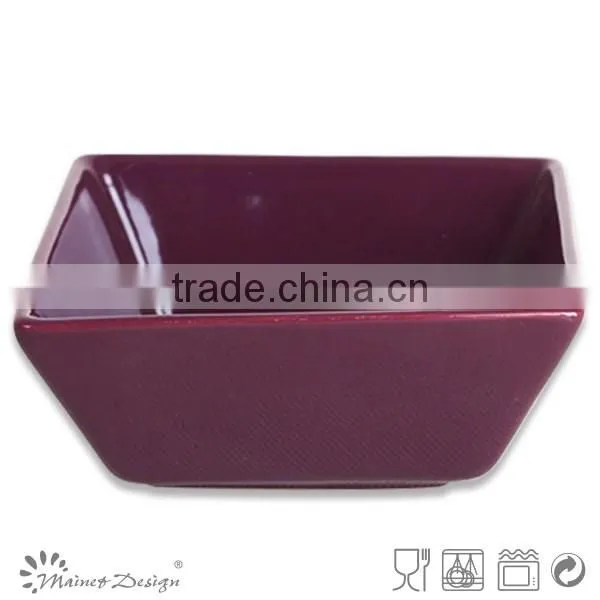5.5" Solid Yellow Color Square Bowl in Solid Color photo-5
